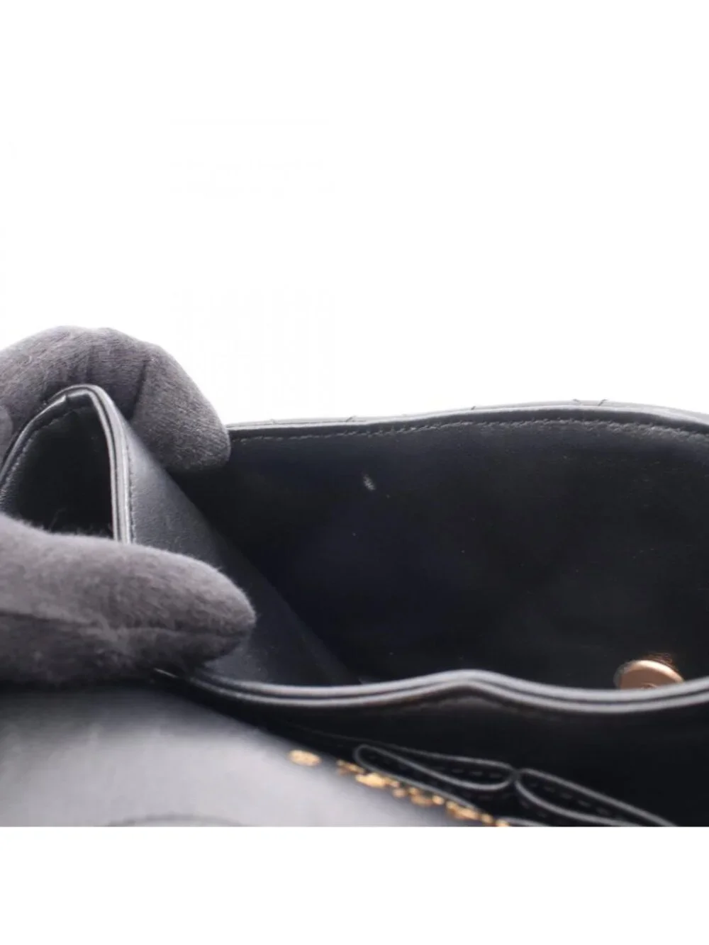 Chanel Shoulder Bag Quilted Double Flap Black Lambskin Chain